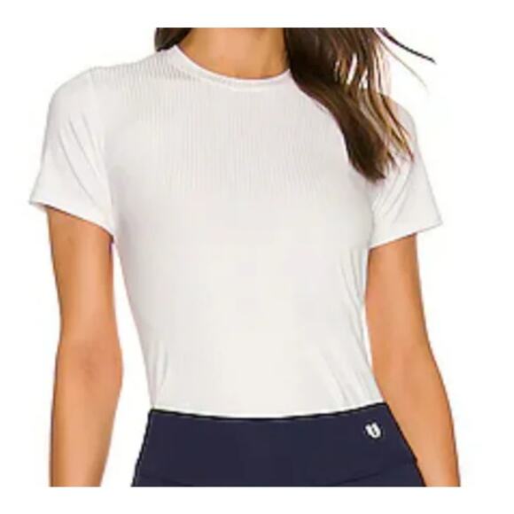 Eleven Venus Williams Ribbed Love to Love Tee White Active XXL NWT - Picture 1 of 3